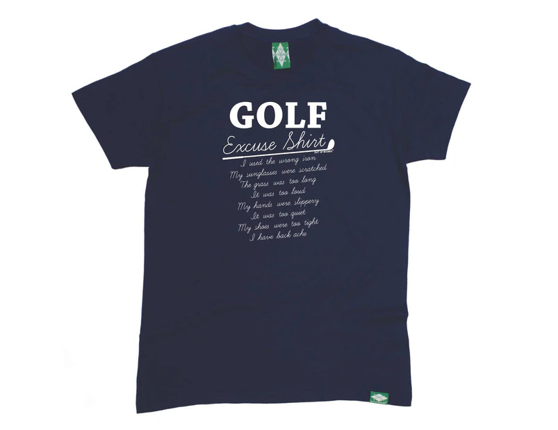 Out Of Bounds Golf Tee - Excuse Shirt Mens T-Shirt Navy Blue - Navy Blue