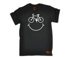 Ride Like The Wind Cycling Tee - Cycle Smile Mens T-Shirt Black - Black