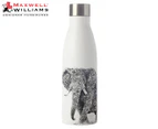 Maxwell & Williams 500mL Marini Ferlazzo Elephant Insulated Drink Bottle - White