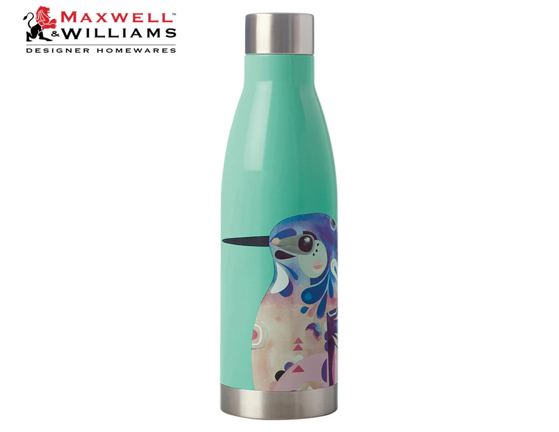 Maxwell & Williams 500mL Pete Cromer Kingfisher Insulated Drink Bottle - Light Green