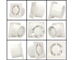 100mm Pull Cord RIFF Extractor Fan White ABS Front Panel Wall Ceiling Ventilation