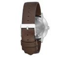 Nixon Men's 40mm Porter Leather Watch - Cream/Dark Brown