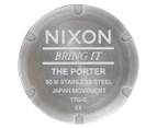 Nixon Men's 40mm Porter Leather Watch - Cream/Dark Brown