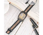 SHENHUA Men Automatic Mechanical Watch Luminous Pointer Steel Mesh Watches-Black/Brown