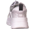 I35 Glenda Chunky Lace Up Sneakers, White/Gray Snake