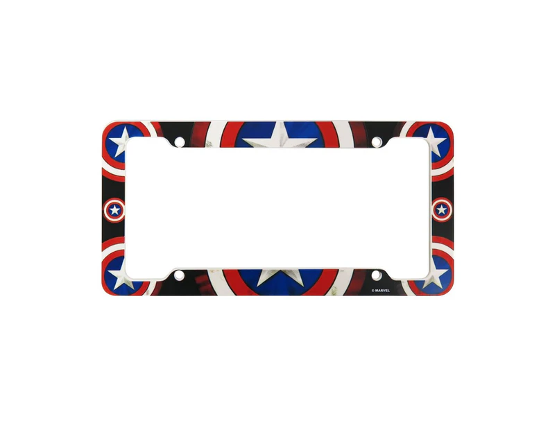 Captain America Shields License Plate Frame