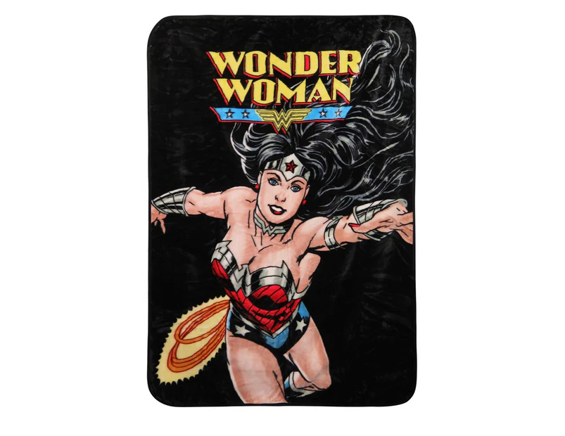 Wonder Woman Flight Twin Plush Blanket