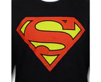 Superman Symbol Black Long Sleeve T-Shirt