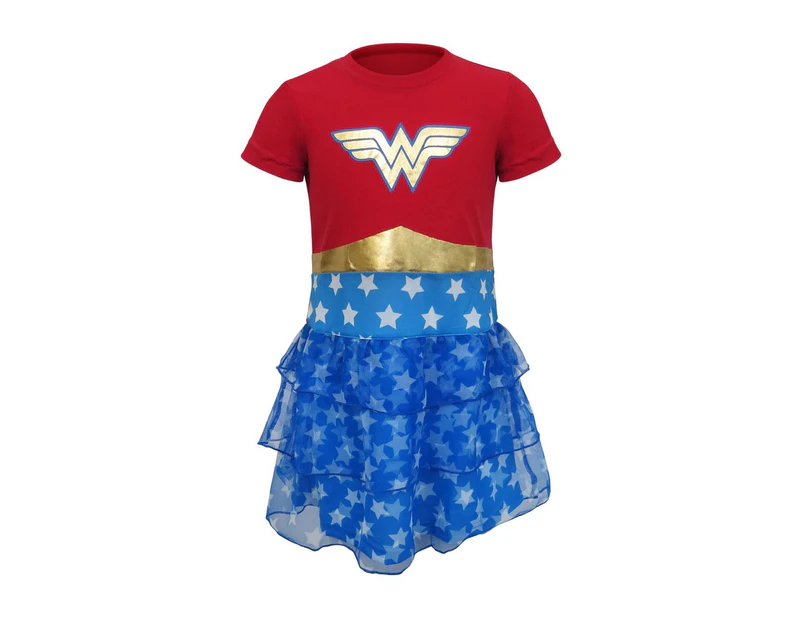 Wonder Woman Girls Tier Gown Dress