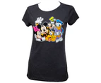 Mickey And Friends Women's Grey T-Shirt