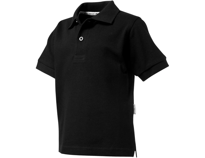 Slazenger Childrens/Kids Forehand Short Sleeve Polo (Pack Of 2) (Solid Black) - PF2447
