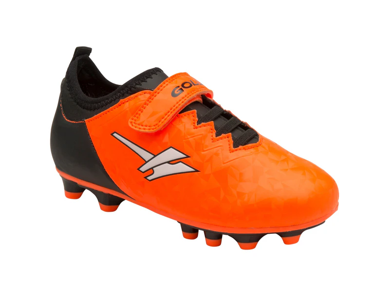 Gola Boys Alpha Mld Touch Fastening Football Training Shoe (Orange/Black) - JG677