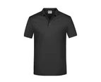 James And Nicholson Mens Basic Polo Shirt (Black) - FU961
