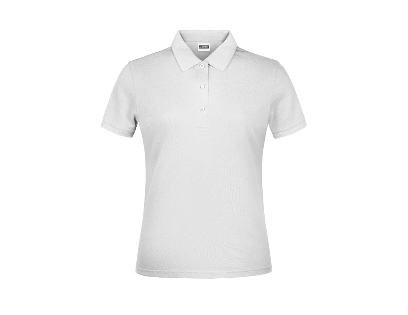 James And Nicholson Womens Basic Polo Shirt (White) - FU960