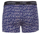 Calvin Klein Men's Axis Cotton Stretch Trunk/Shorty 3-Pack - Red/Blue Multi