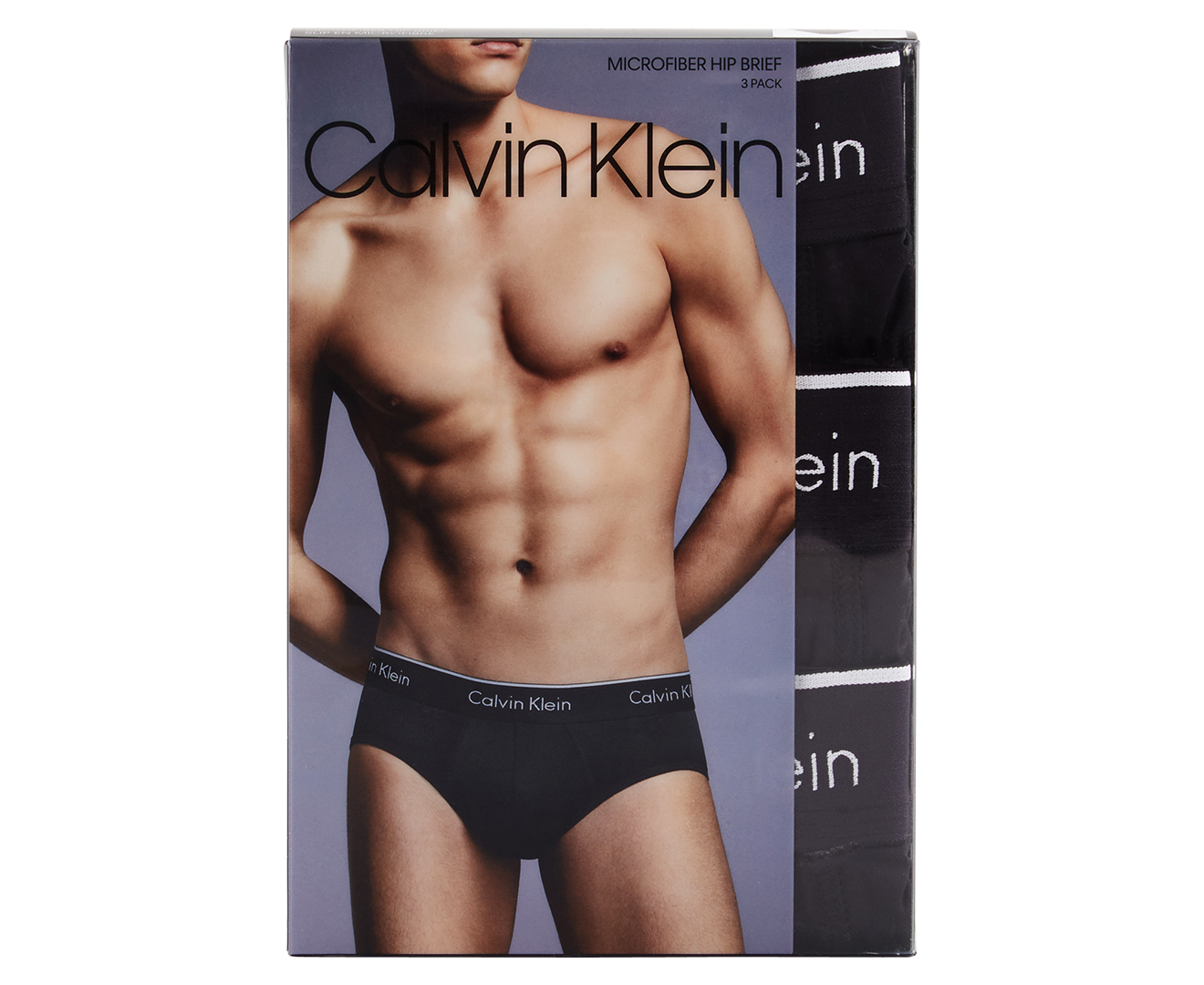 Calvin Klein Men's Microfiber Hip Brief 3-Pack - Black