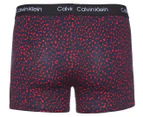 Calvin Klein Men's Axis Cotton Stretch Trunk/Shorty 3-Pack - Black/Leopard Print Peacoat/Wolf Grey Heather