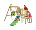 Toddler Tower Slide and Swing Set with Folding Seat