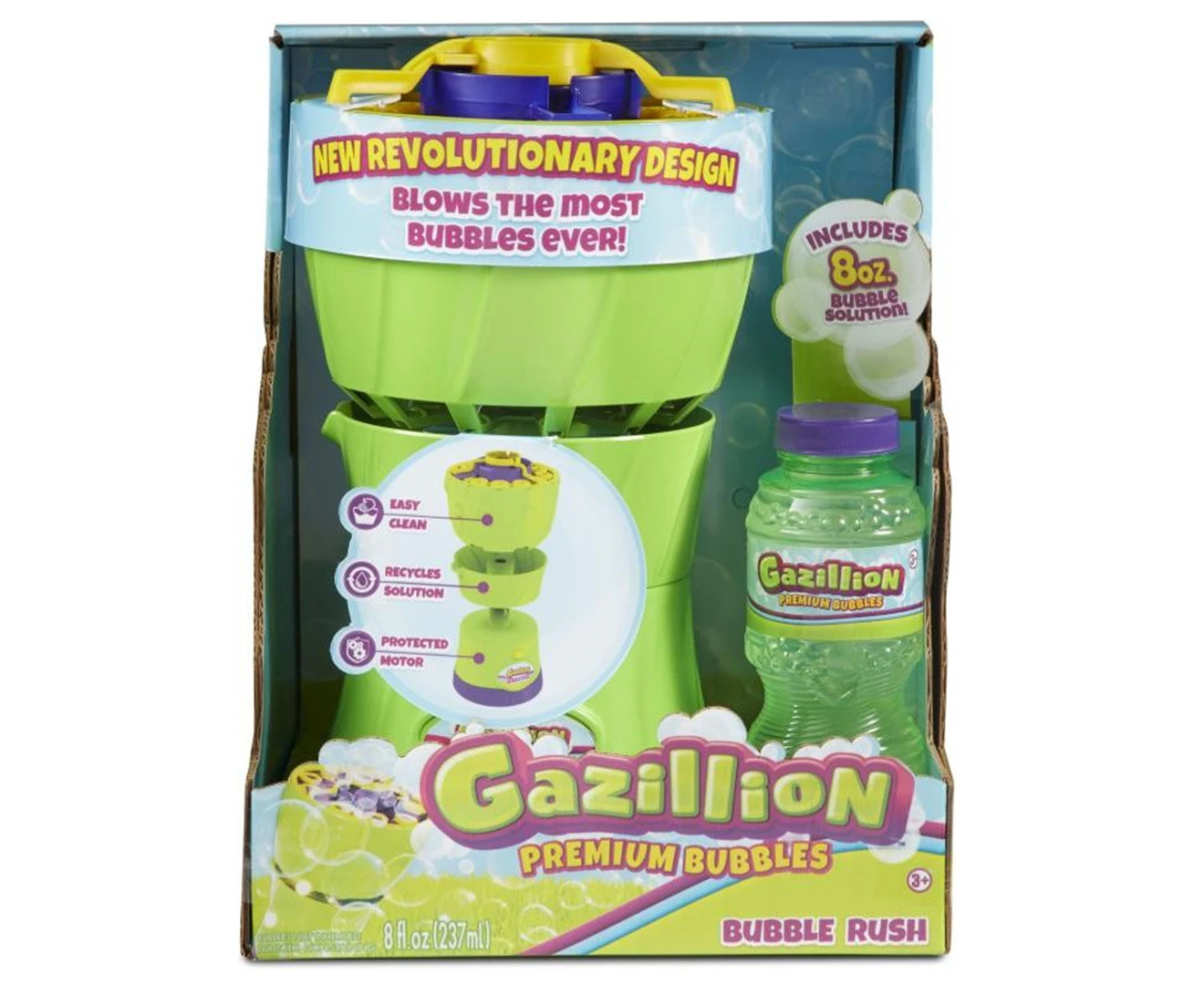 Gazillion Premium Bubbles Rush Blowing Machine Kids/Child 3y+ Outdoor Toy Game