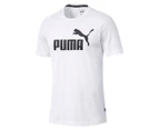Puma Men's Essentials Logo Tee / T-Shirt / Tshirt - White