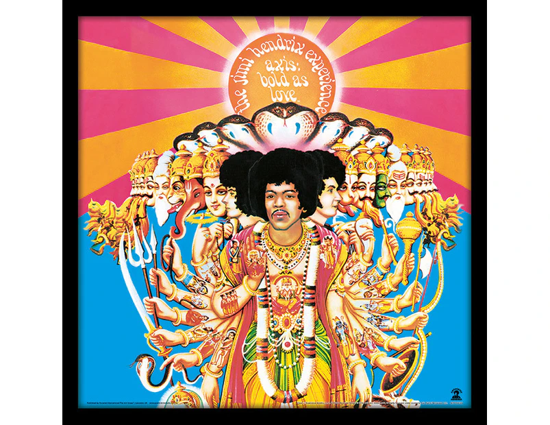 Jimi Hendrix - Axis Bold as Love 12 Inch Album Cover Framed Print