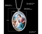 Stainless Steel Religious Virgin Mary Necklace Pendant Titanium Steel Men and Women Amulet Jewelry Meaning - 24 Inch