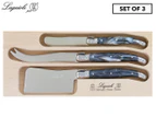 Laguiole 3-Piece Debutant Cheese Knife Set - Marble Grey
