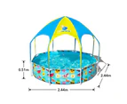 Bestway Splash in Shade Sprayer Swimming Pool Family Kids Play Center with UV Canopy