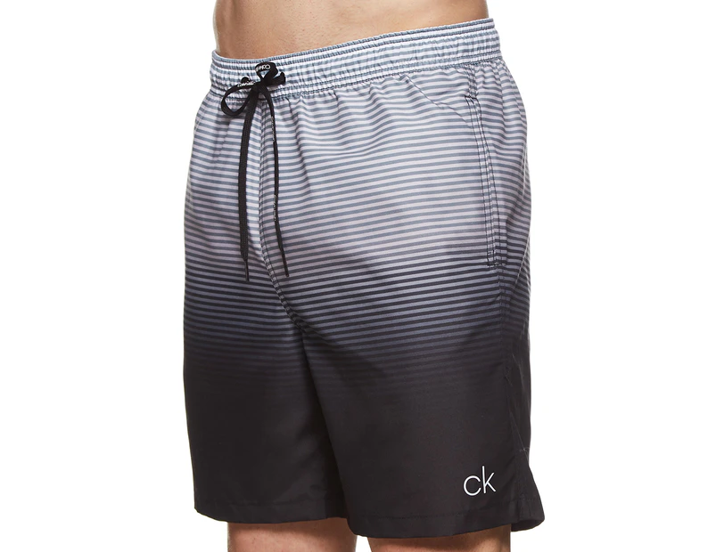Calvin Klein Men's Degrade Stripe Modern Volley Swim Short - Black