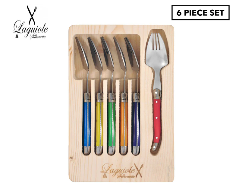 Laguiole Silhouette Premium 6-Piece Spork Set - Multi