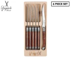 Laguiole Silhouette Premium 6-Piece Steak Knife Set - Wooden