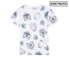 KENZO Boys' Printed Graphic Tiger Tee / T-Shirt / Tshirt - White