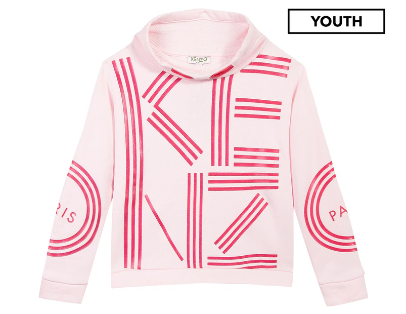 KENZO Girls' Logo Printed Sweatshirt - Light Pink