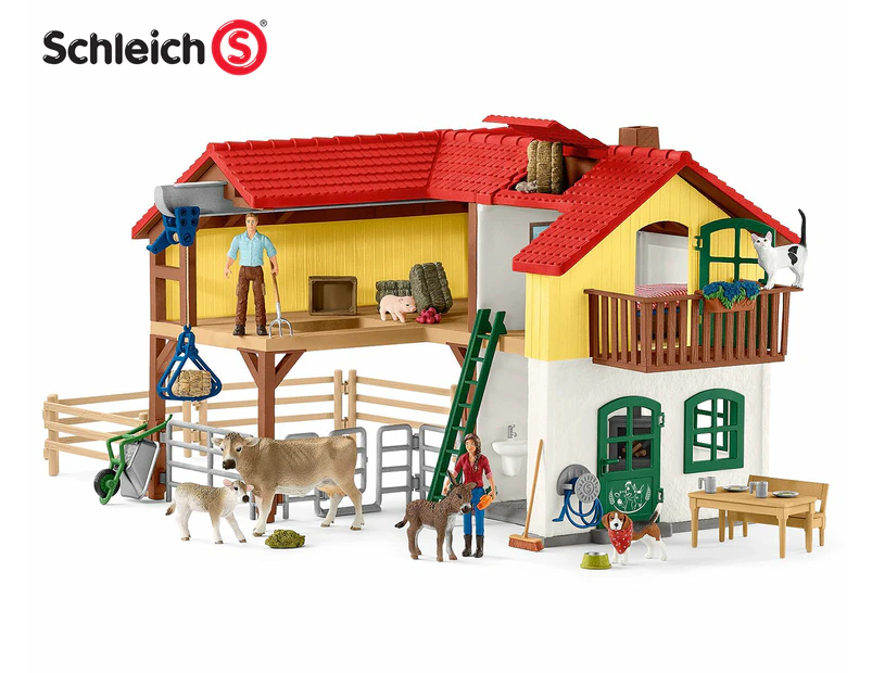 Schleich Farm World Playset with Collector Case and Farm Animal Toys