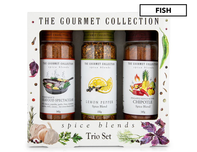 The Gourmet Collection Fish Spice Blends 3-Pack