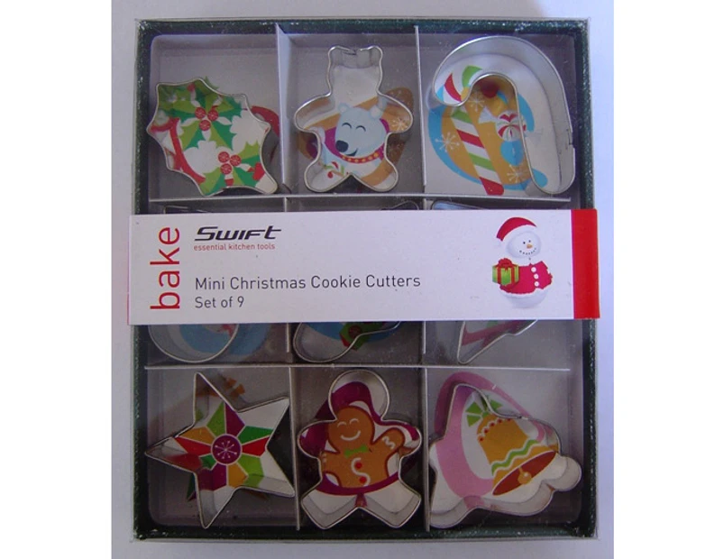 Swift Set of 9 Mini Christmas Cookie Cutters