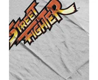 Street Fighter Logo Men's Hooded Sweatshirt - Heather Grey