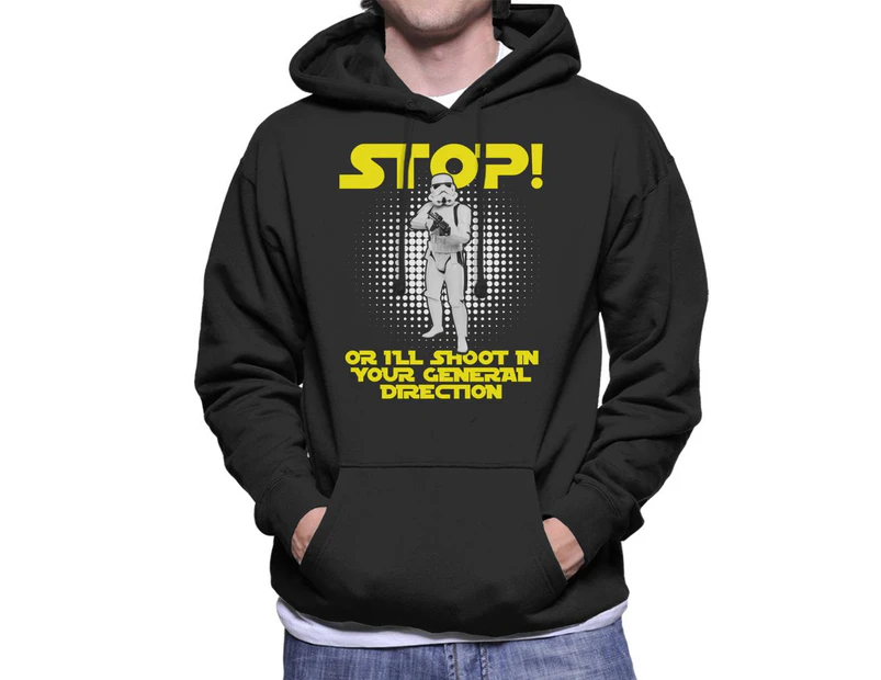 Original Stormtrooper Stop Or I Will Shoot Men's Hooded Sweatshirt - Black