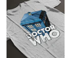 Doctor Who Classic Tardis Kid's T-Shirt - Heather Grey