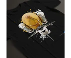 NASA Atlantis Shuttle Paint Splatter Kid's T-Shirt - Black