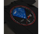 NASA STS 125 Atlantis Mission Badge Distressed Men's T-Shirt - Black