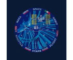 NASA ISS Expedition 37 Mission Badge Distressed Kid's T-Shirt - Navy Blue