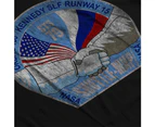 NASA STS 79 Atlantis Mission Badge Distressed Men's T-Shirt - Black