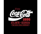 Coca Cola White Classic Logo Men's T-Shirt - Black