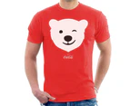 Coca Cola Polar Bear Wink Men's T-Shirt - Red
