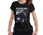 Atari Asteroids Box Art Women's T-Shirt - Black