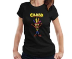 Crash Bandicoot And Aku Aku Women's T-Shirt - Black