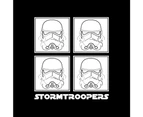Original Stormtrooper Helmet Line Art Squares Men's Sweatshirt - Black