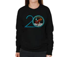 NASA Apollo 11 20th Anniversary Badge Distressed Women's Sweatshirt - Black