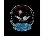 NASA STS 51 F Challenger Mission Badge Distressed Women's Sweatshirt - Black